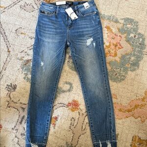 Judy Blue Distressed Denim Skinny Jeans